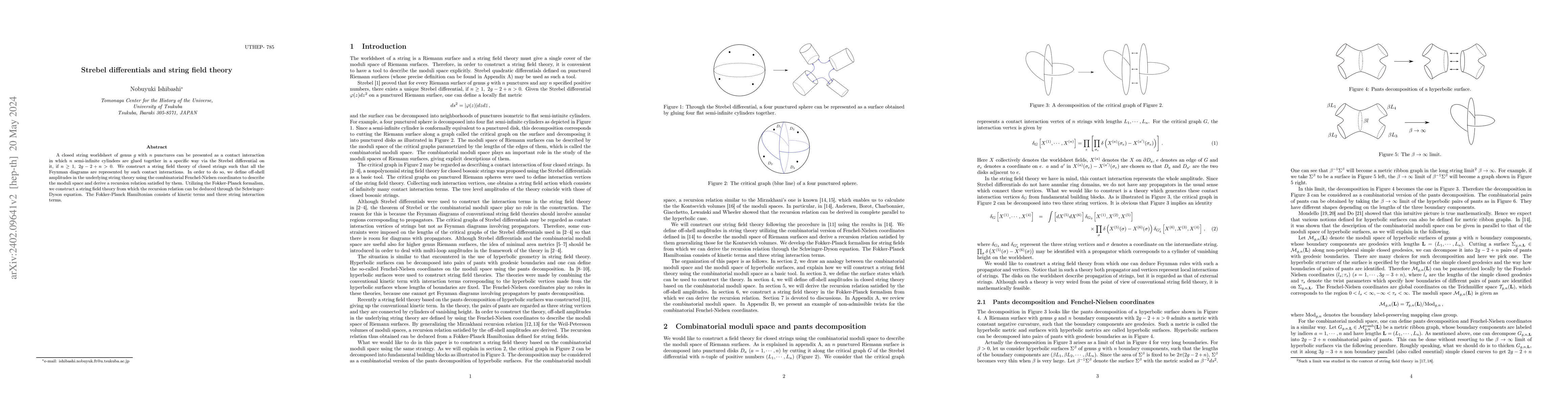 Thumbnail for Strebel differentials and string field theory