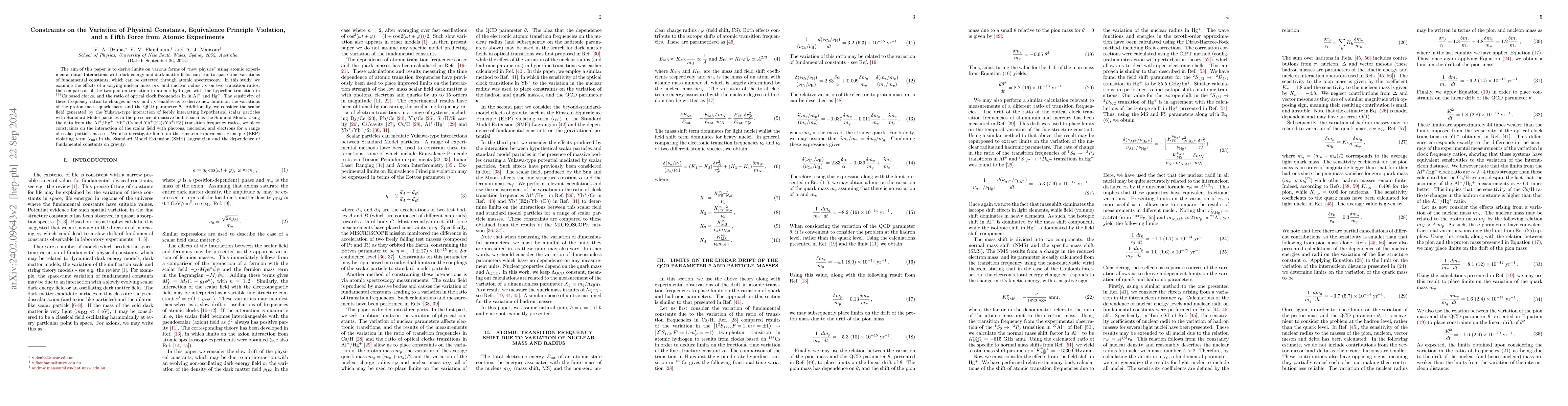 Thumbnail for Variation of Fundamental Constants due to an Interaction with Ultralight
  Dark Matter and Constraints on the Yukawa-type Interactions mediated by
  Scalar Particles