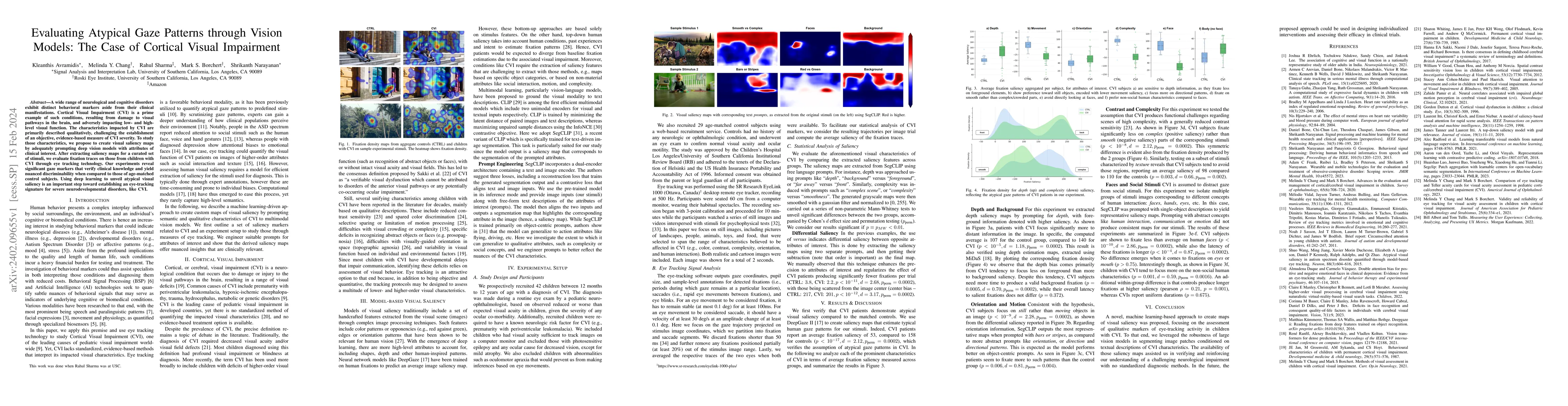 Thumbnail for Evaluating Atypical Gaze Patterns through Vision Models: The Case of
  Cortical Visual Impairment