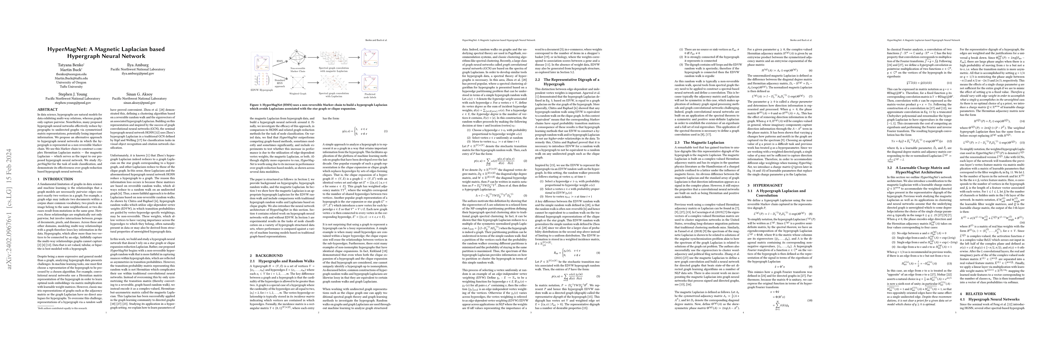 Thumbnail for HyperMagNet: A Magnetic Laplacian based Hypergraph Neural Network
