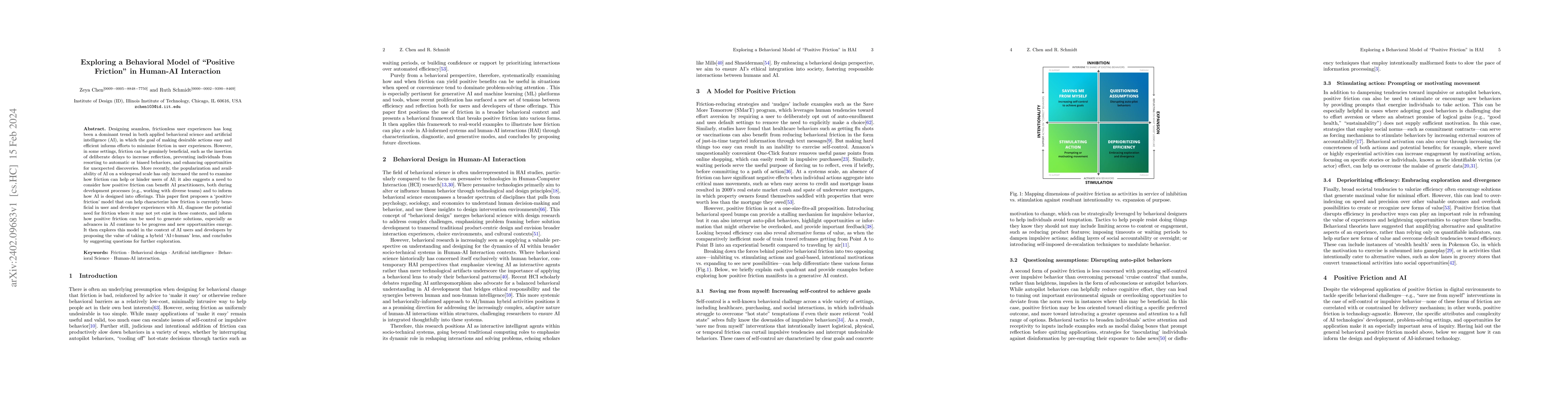 Thumbnail for Exploring a Behavioral Model of "Positive Friction" in Human-AI
  Interaction