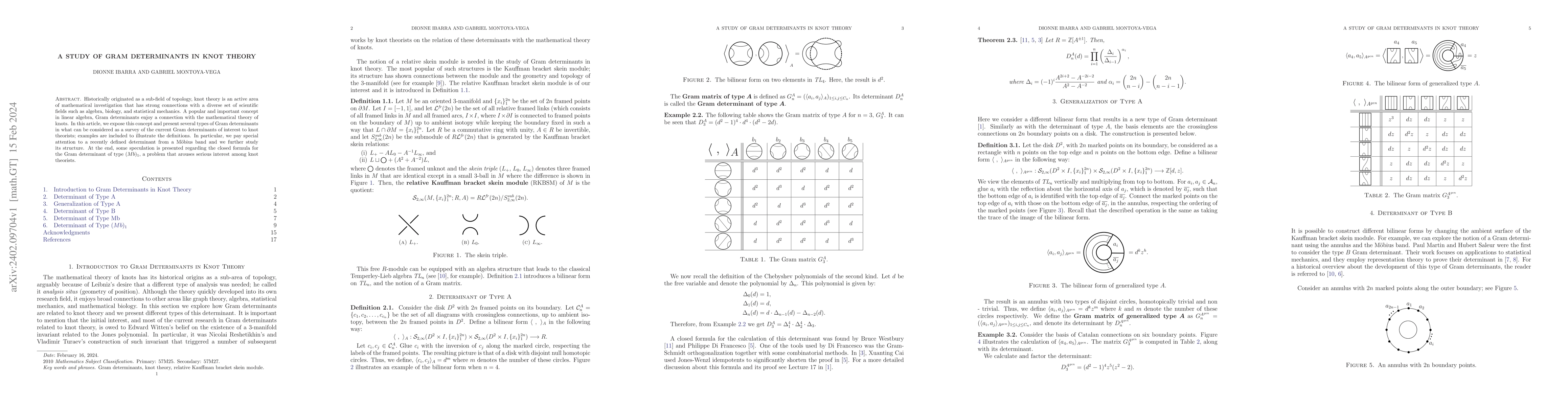 Thumbnail for A Study of Gram Determinants in Knot Theory