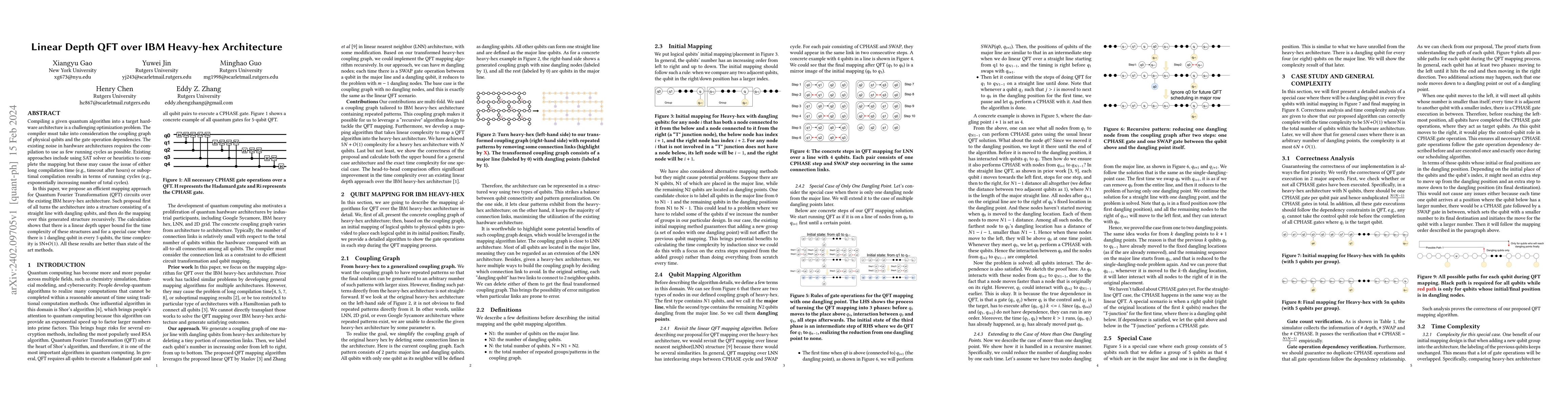 Thumbnail for Linear Depth QFT over IBM Heavy-hex Architecture