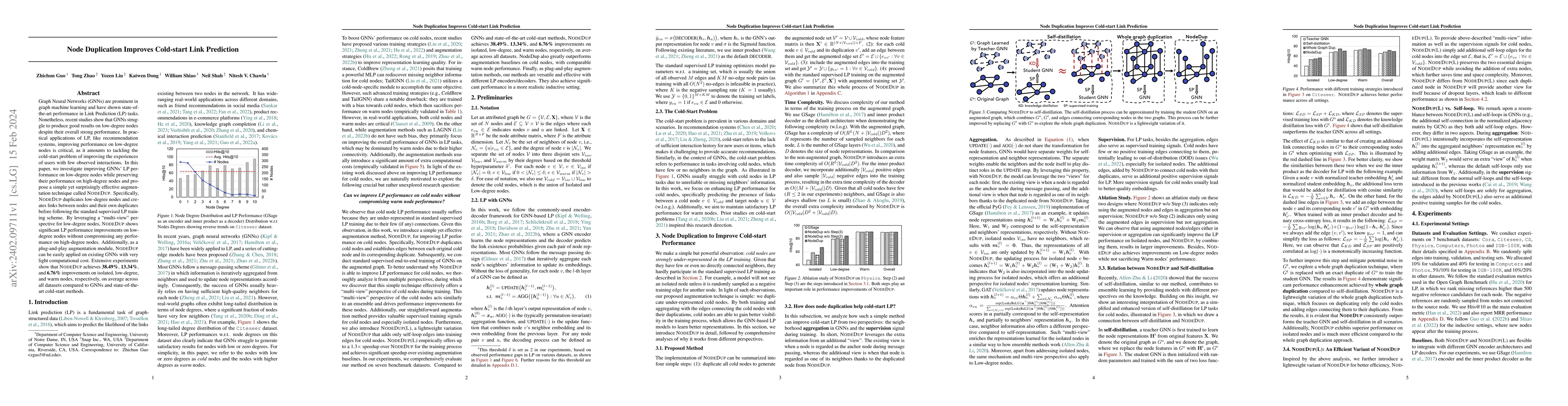Thumbnail for Node Duplication Improves Cold-start Link Prediction