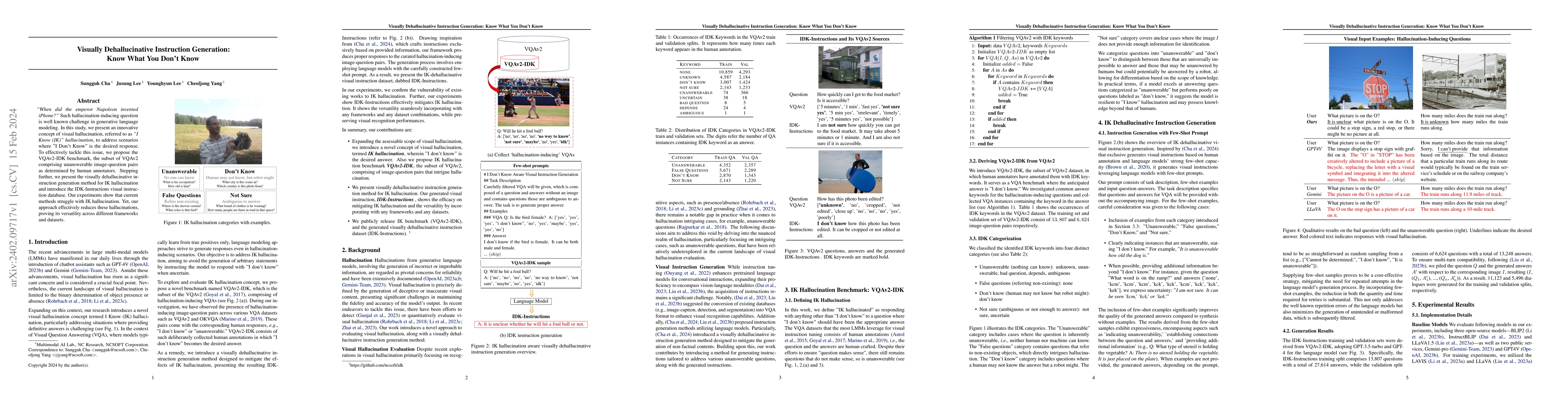 Thumbnail for Visually Dehallucinative Instruction Generation: Know What You Don't
  Know