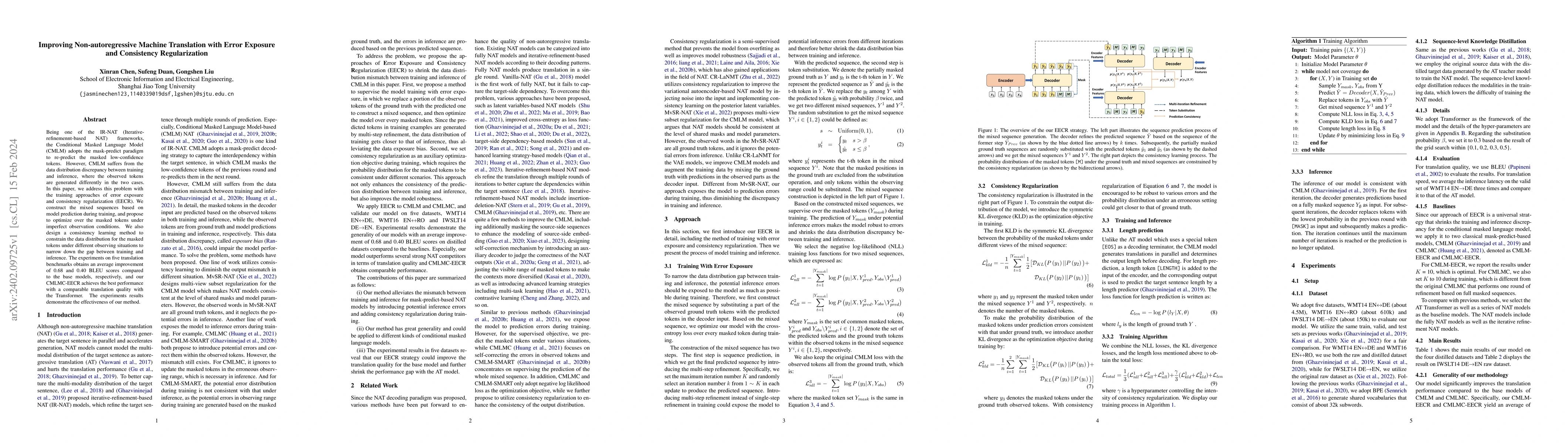 Thumbnail for Improving Non-autoregressive Machine Translation with Error Exposure and
  Consistency Regularization