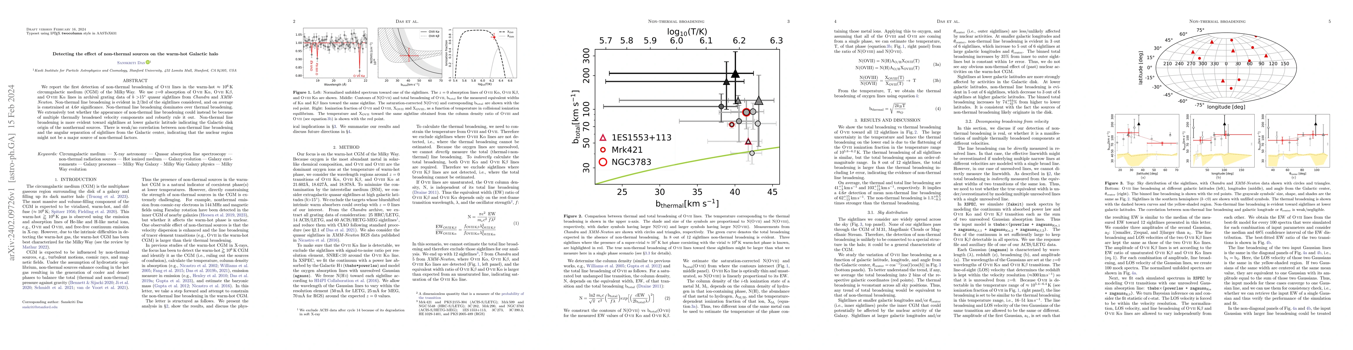 Thumbnail for Detecting the effect of non-thermal sources on the warm-hot Galactic
  halo