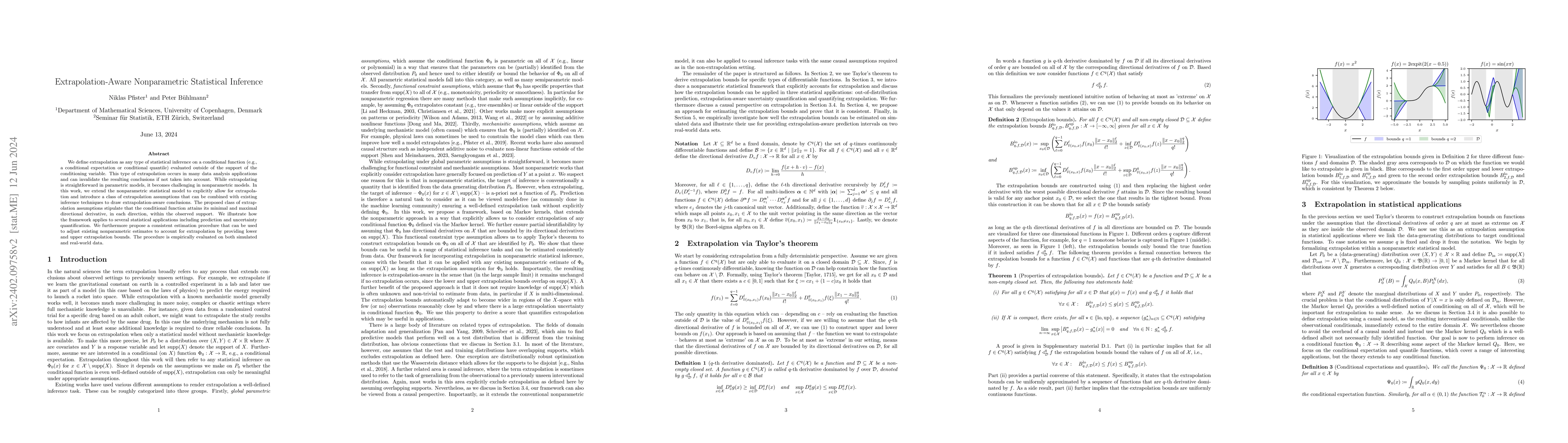 Thumbnail for Extrapolation-Aware Nonparametric Statistical Inference
