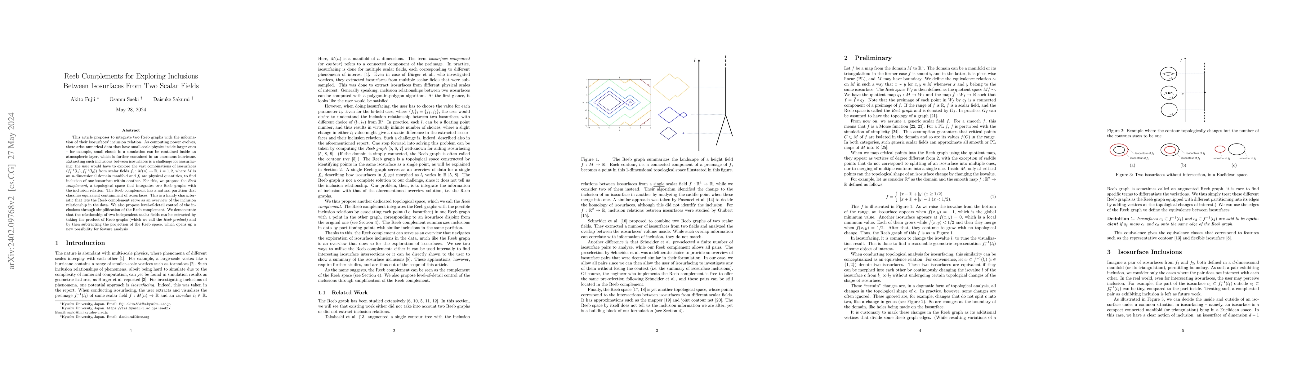 Thumbnail for Reeb Complements for Exploring Inclusions Between Isosurfaces From Two
  Scalar Fields