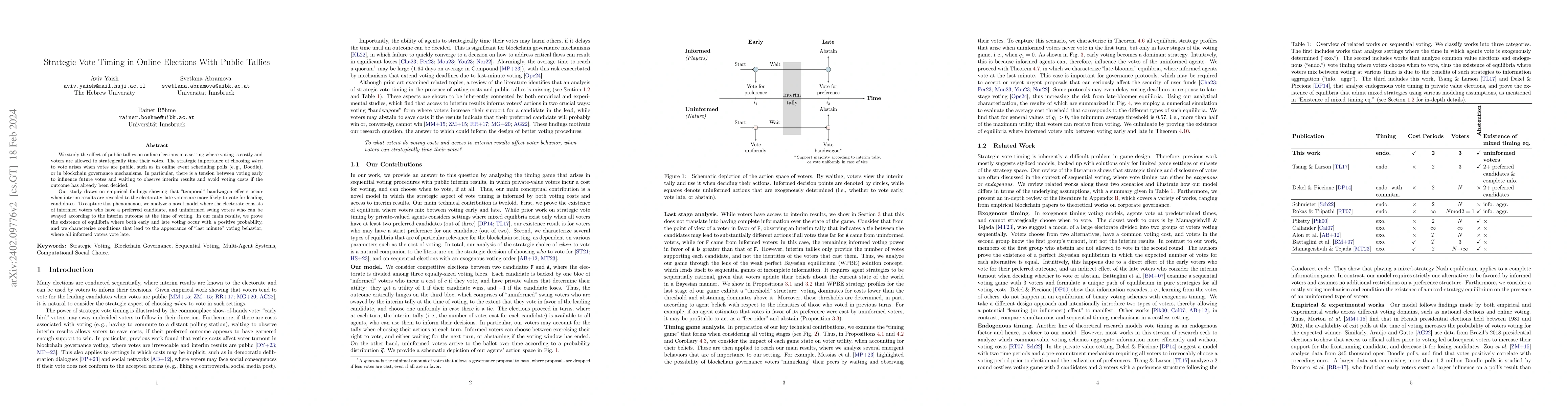 Thumbnail for Strategic Vote Timing in Online Elections With Public Tallies