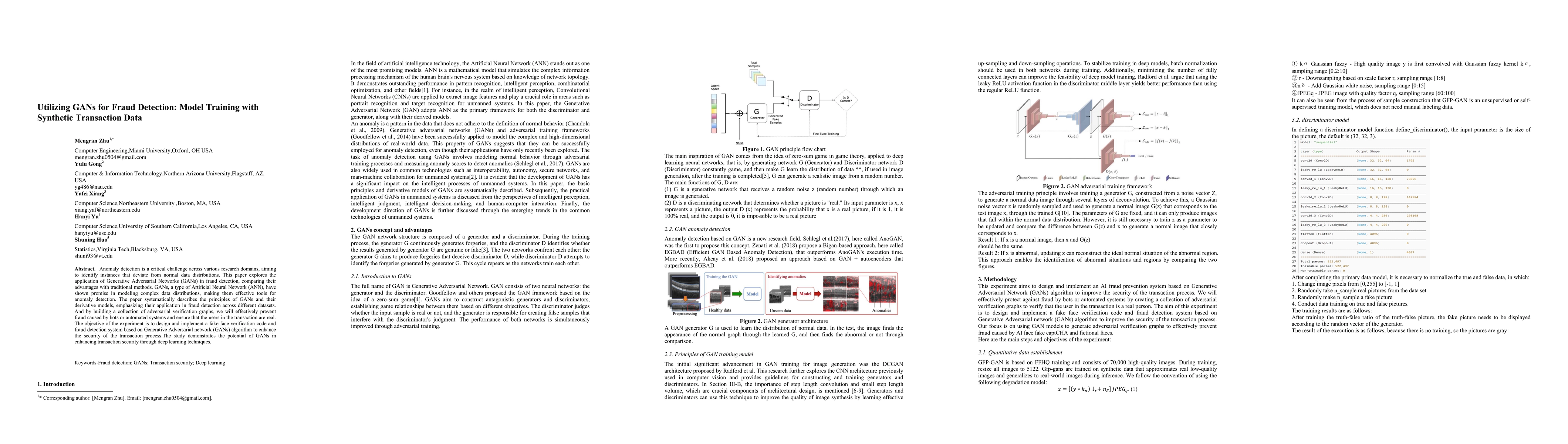 Thumbnail for Utilizing GANs for Fraud Detection: Model Training with Synthetic
  Transaction Data