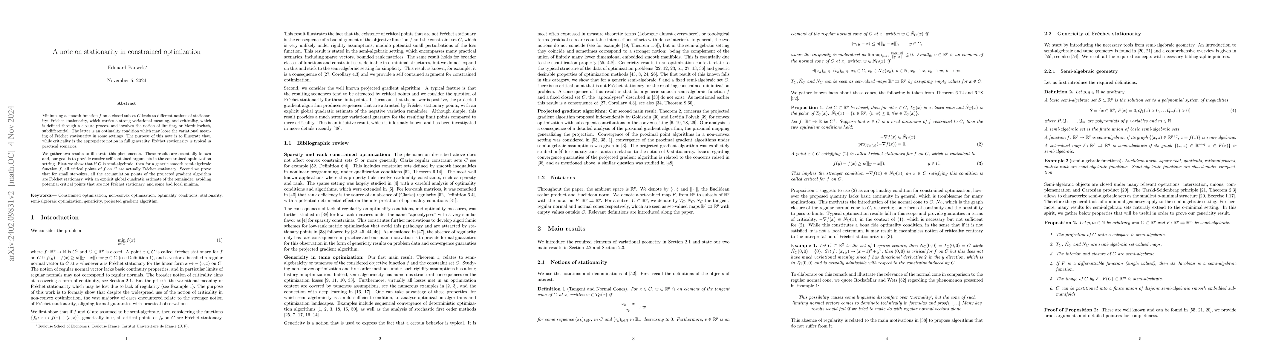 Thumbnail for Generic Fr{\'e}chet stationarity in constrained optimization