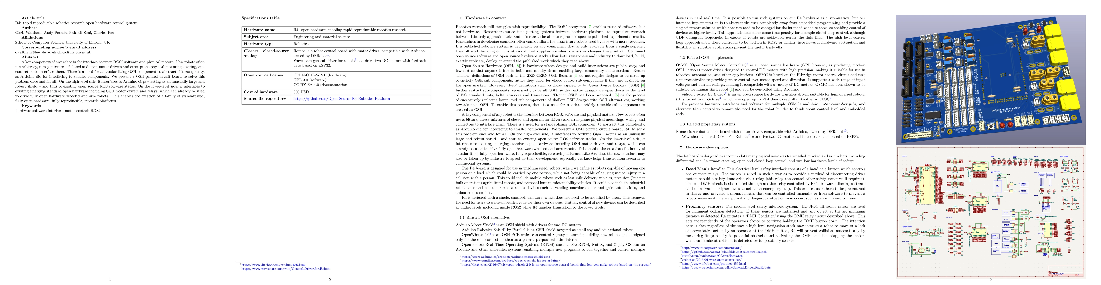 Thumbnail for R4: rapid reproducible robotics research open hardware control system