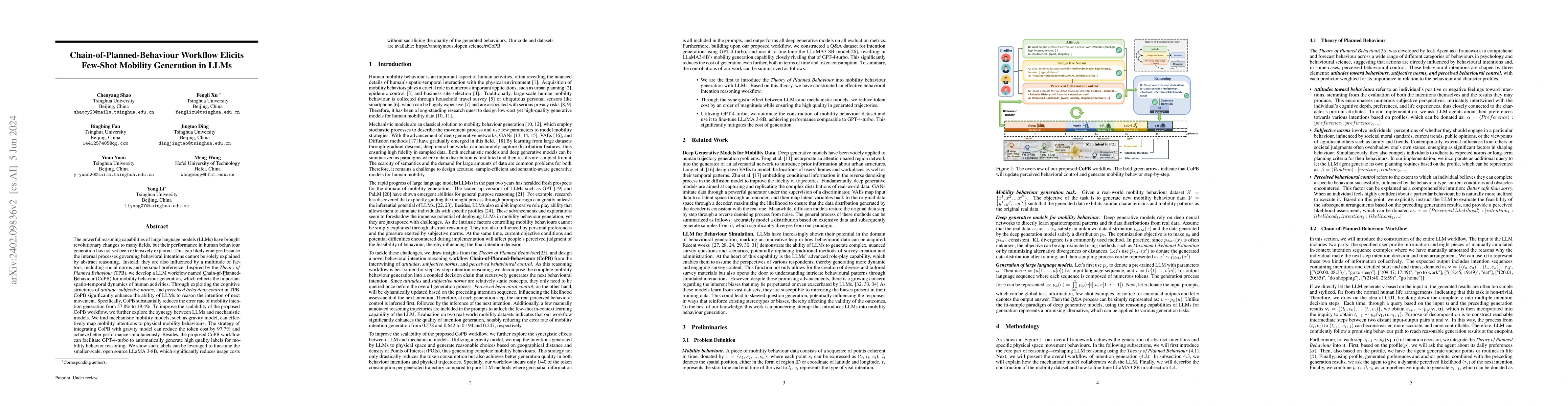 Thumbnail for Chain-of-Planned-Behaviour Workflow Elicits Few-Shot Mobility Generation
  in LLMs