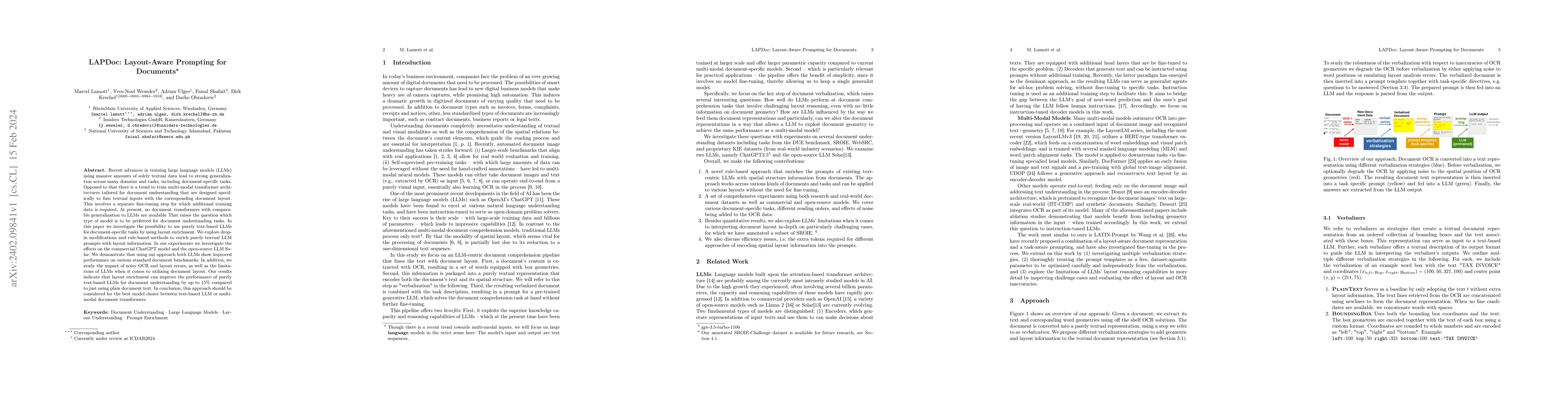 Thumbnail for LAPDoc: Layout-Aware Prompting for Documents