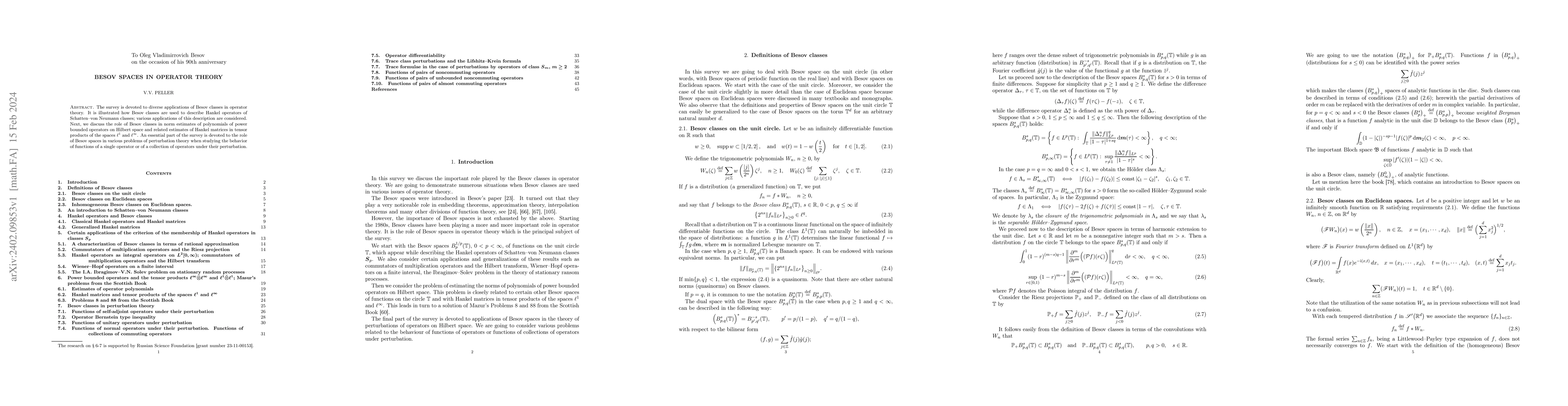 Thumbnail for Besov spaces in operator theory