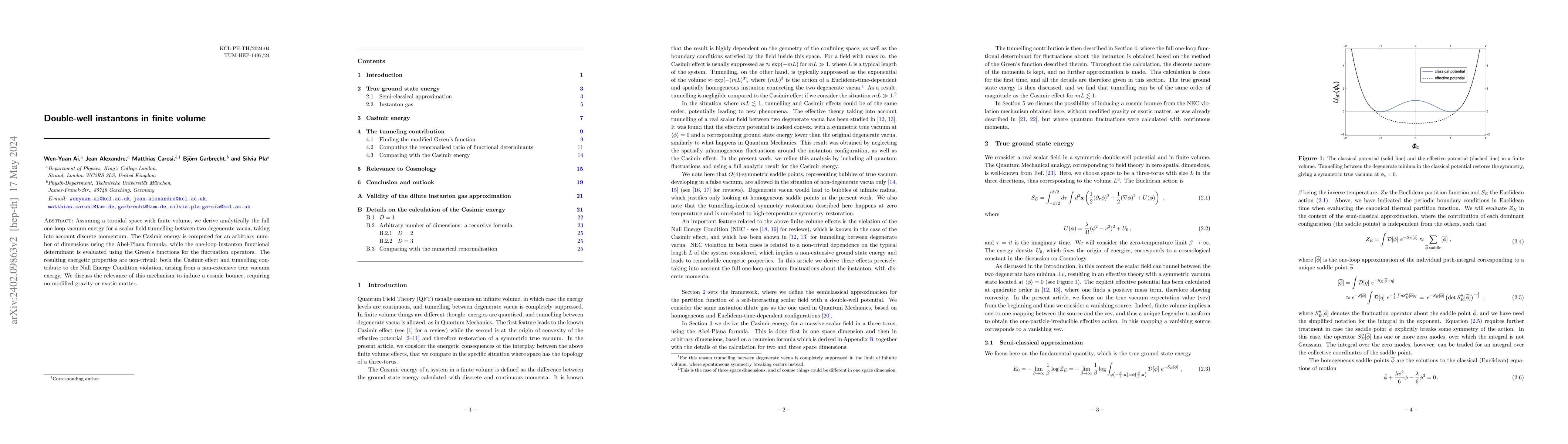 Thumbnail for Double-well instantons in finite volume
