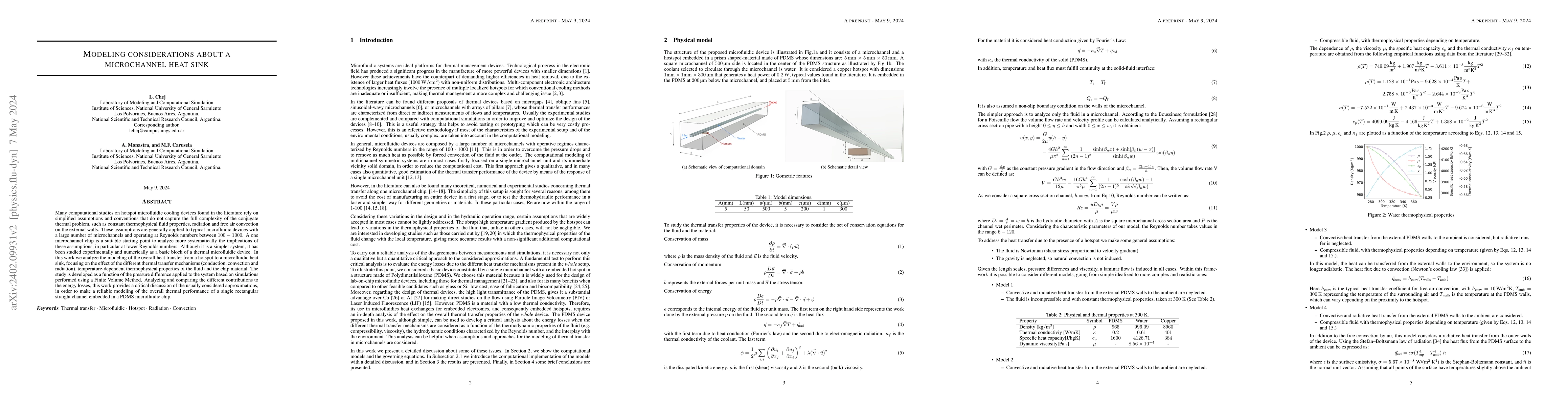 Thumbnail for Modeling considerations about a microchannel heat sink