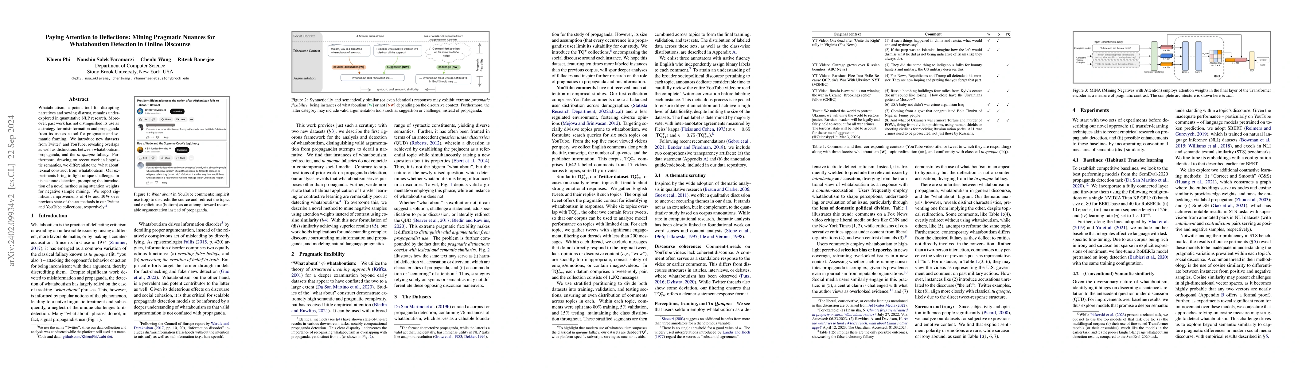 Thumbnail for Paying Attention to Deflections: Mining Pragmatic Nuances for
  Whataboutism Detection in Online Discourse