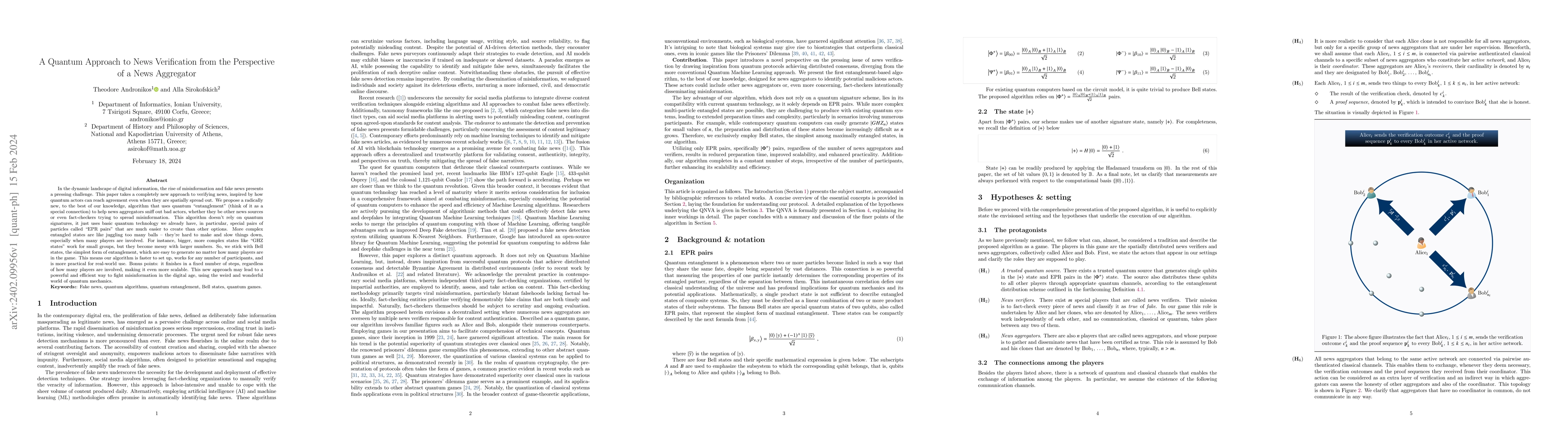 Thumbnail for A Quantum Approach to News Verification from the Perspective of a News
  Aggregator