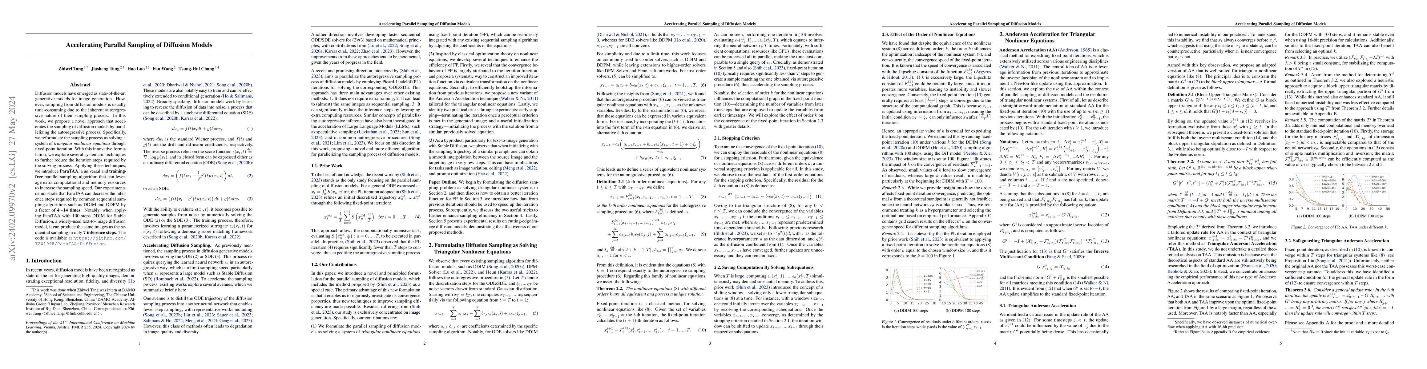 Thumbnail for Accelerating Parallel Sampling of Diffusion Models