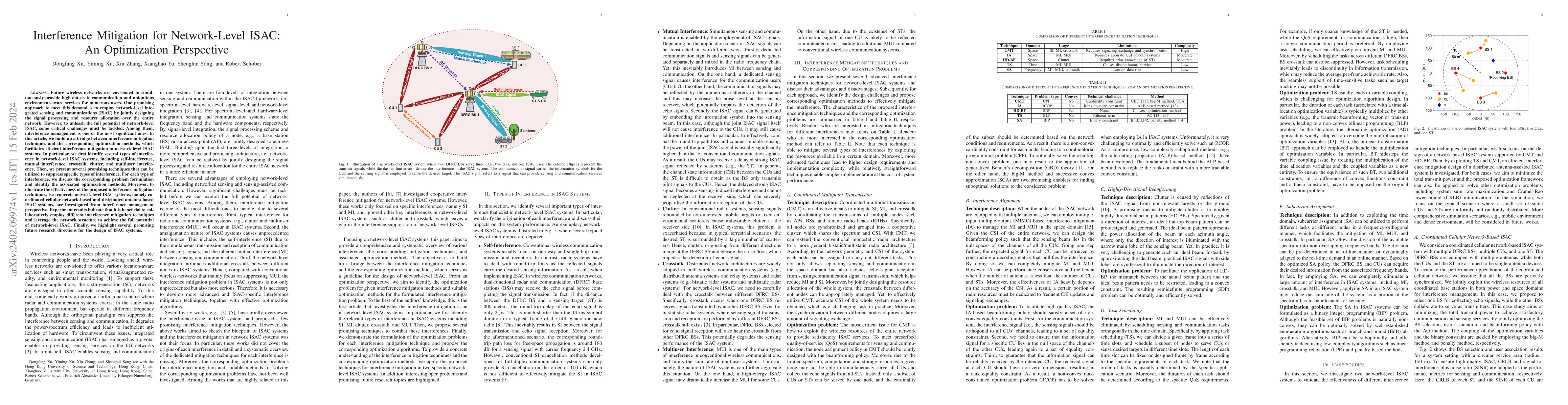Thumbnail for Interference Mitigation for Network-Level ISAC: An Optimization
  Perspective