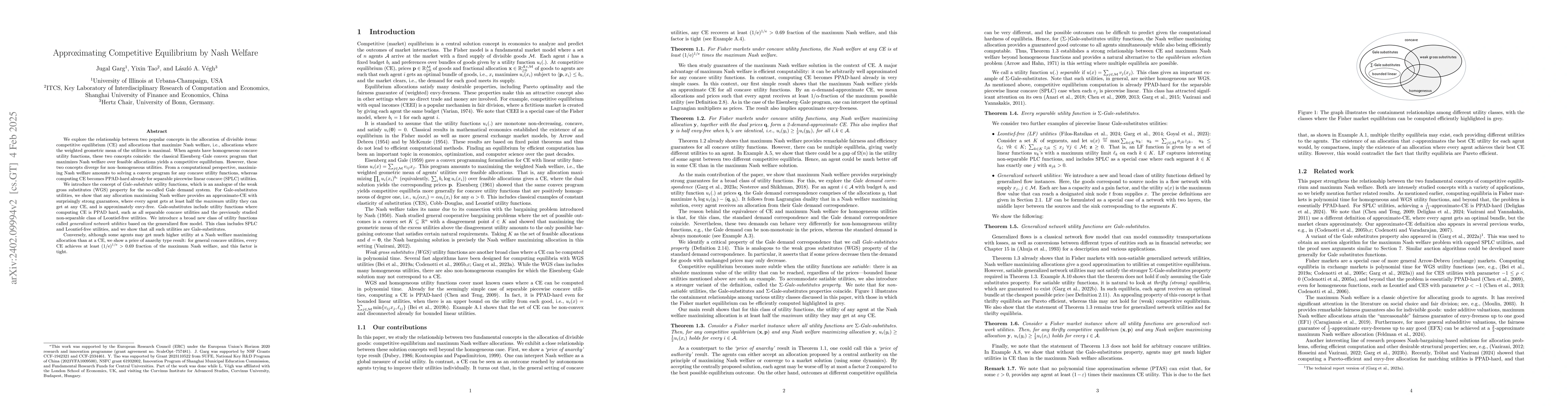 Thumbnail for Approximating Competitive Equilibrium by Nash Welfare