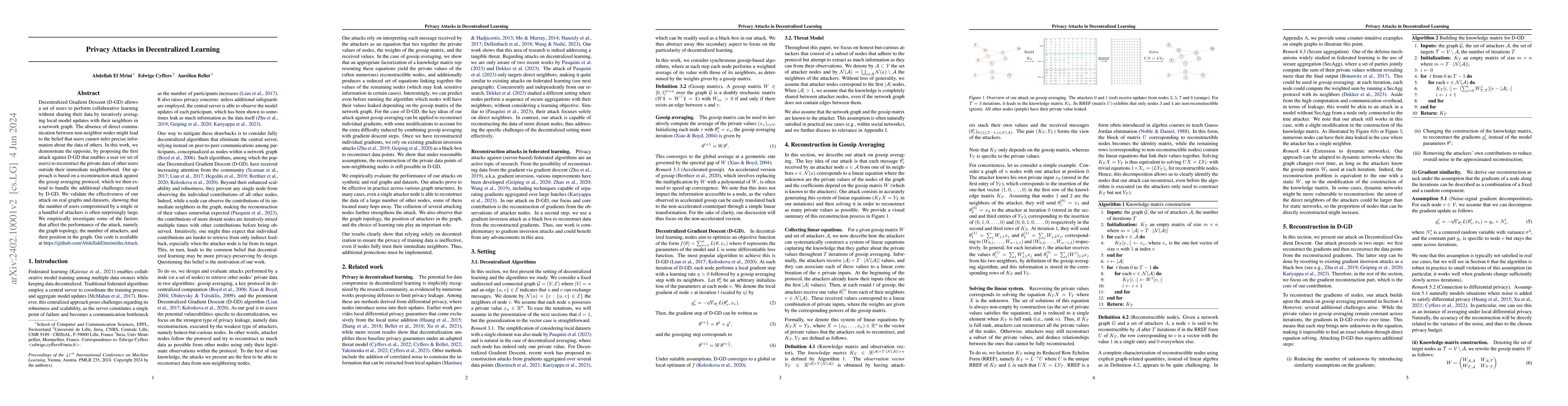 Thumbnail for Privacy Attacks in Decentralized Learning