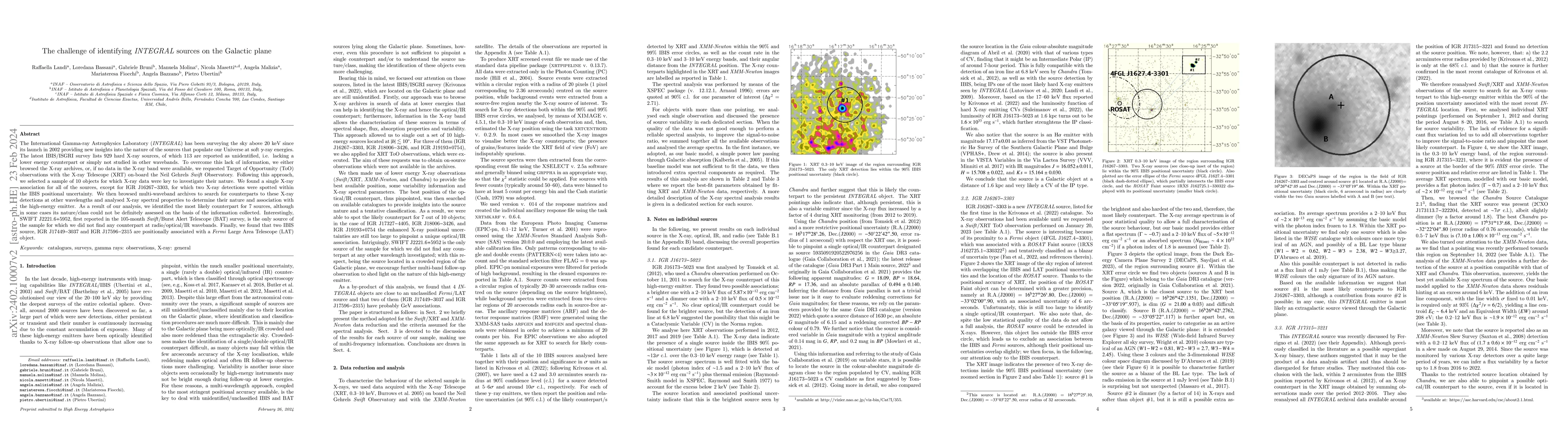 Thumbnail for The challenge of identifying INTEGRAL sources on the Galactic plane