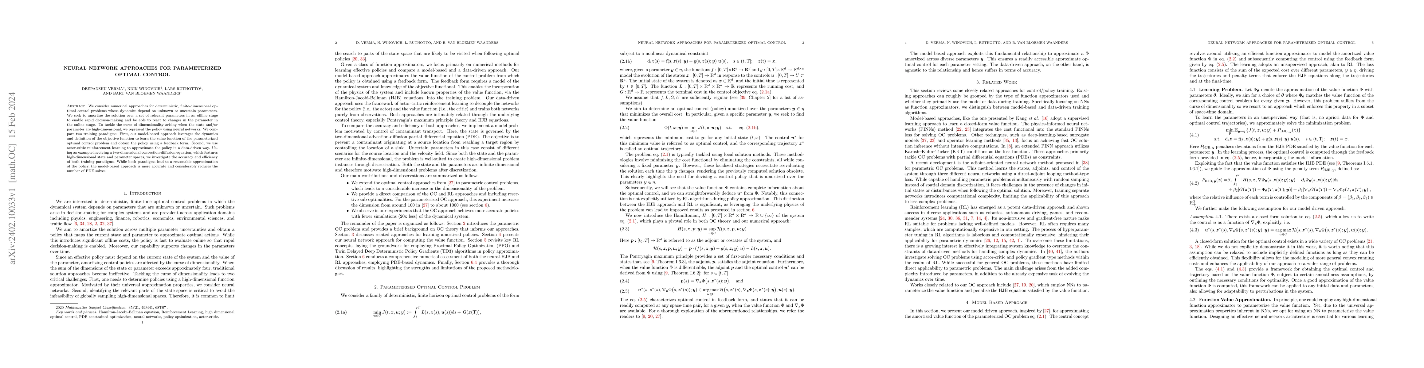 Thumbnail for Neural Network Approaches for Parameterized Optimal Control