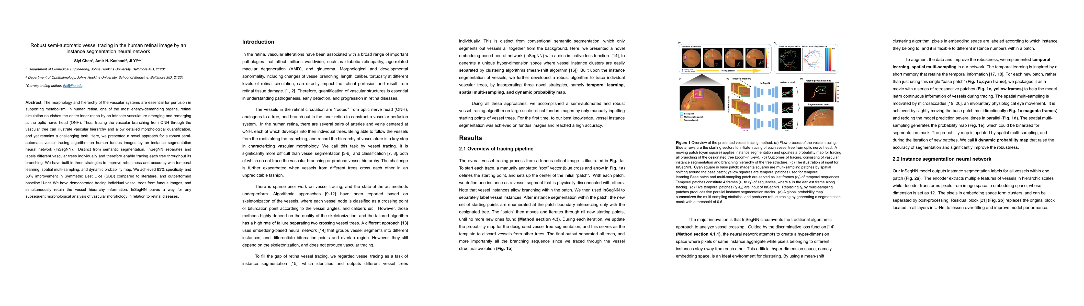 Thumbnail for Robust semi-automatic vessel tracing in the human retinal image by an
  instance segmentation neural network
