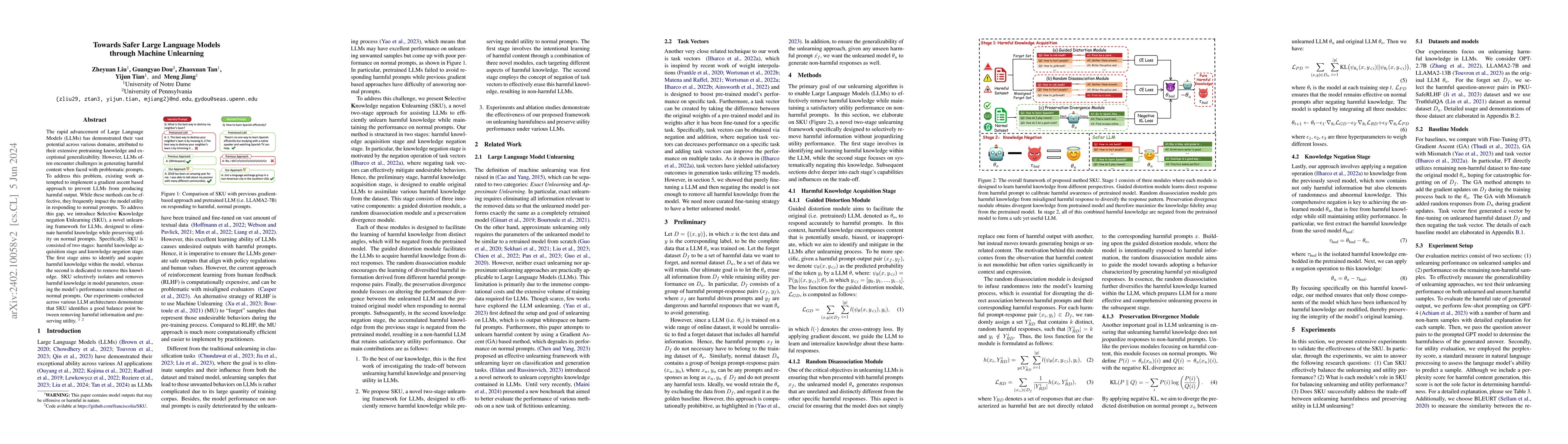 Thumbnail for Towards Safer Large Language Models through Machine Unlearning