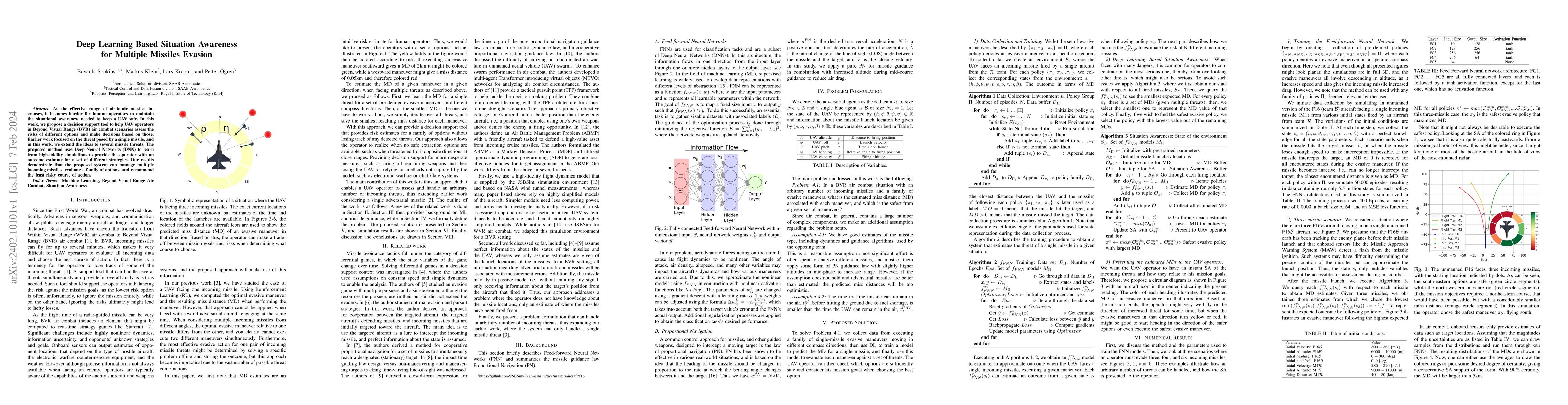Thumbnail for Deep Learning Based Situation Awareness for Multiple Missiles Evasion