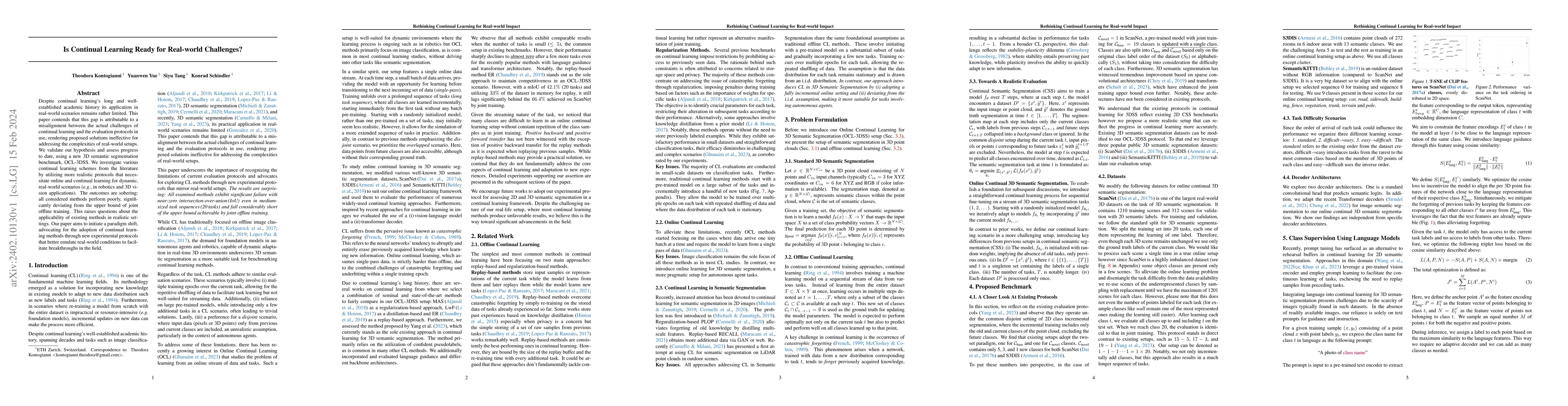 Thumbnail for Is Continual Learning Ready for Real-world Challenges?