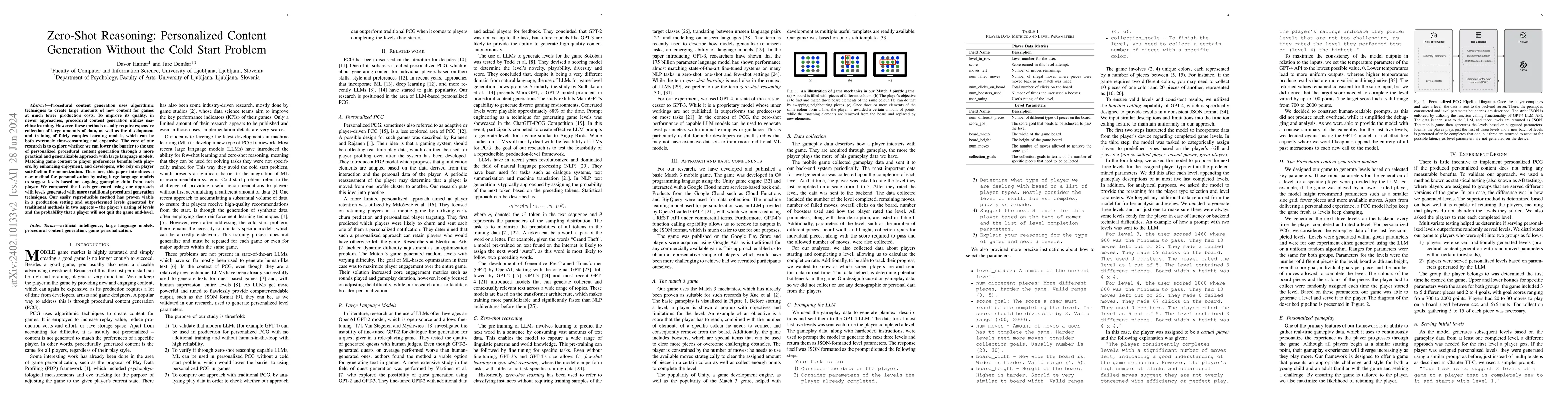 Thumbnail for Zero-Shot Reasoning: Personalized Content Generation Without the Cold
  Start Problem
