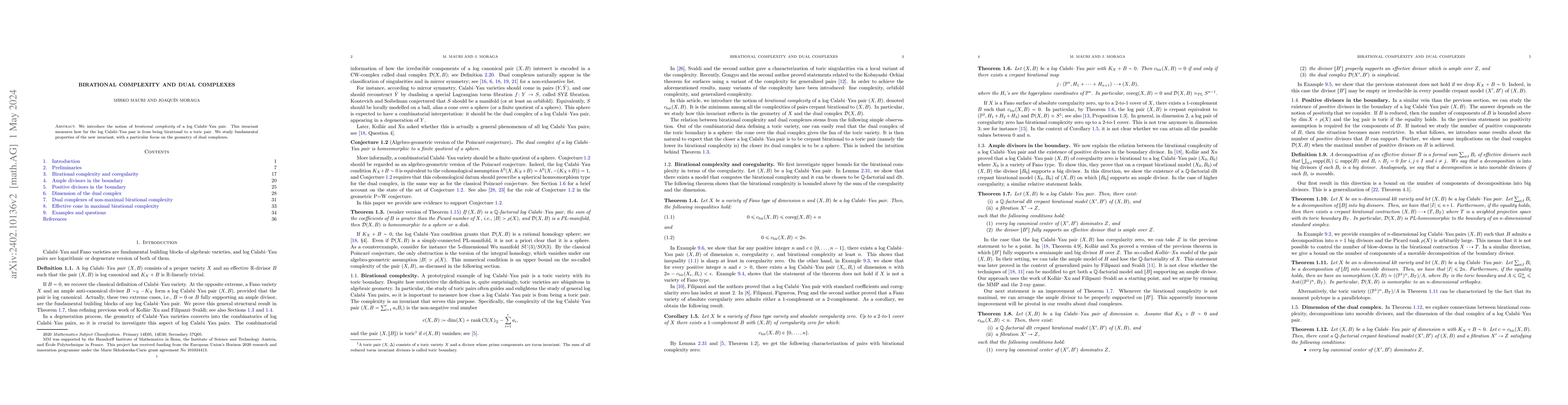 Thumbnail for Birational complexity and dual complexes