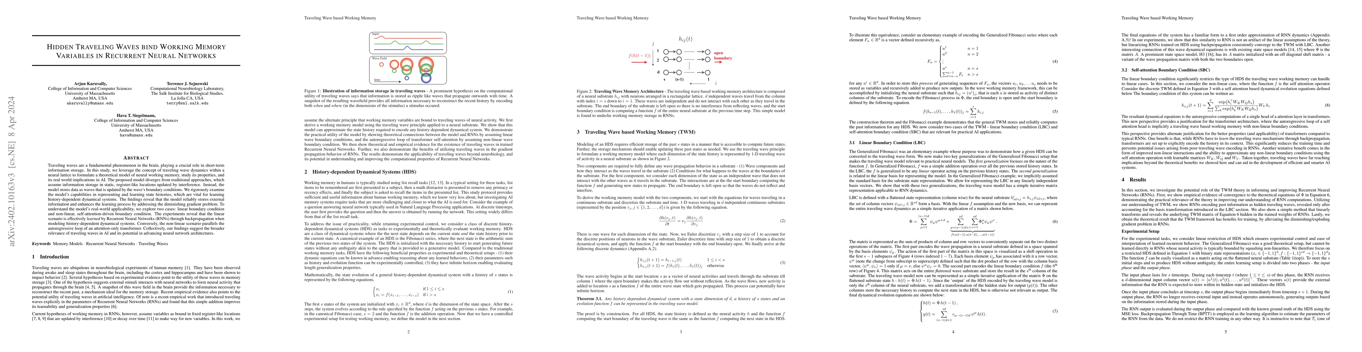 Thumbnail for Hidden Traveling Waves bind Working Memory Variables in Recurrent Neural
  Networks
