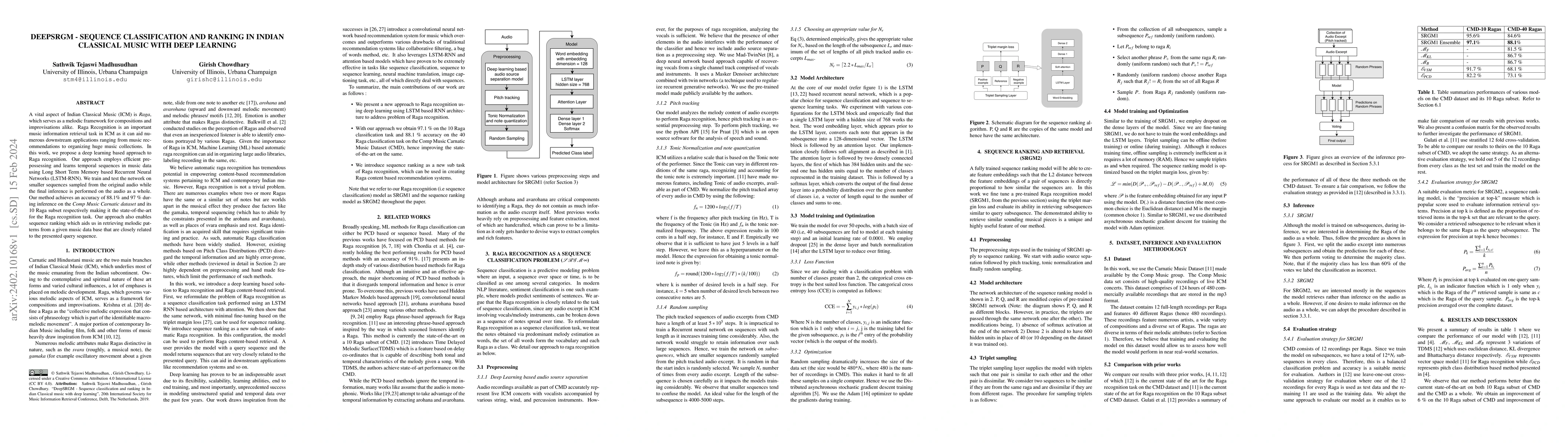 Thumbnail for DeepSRGM -- Sequence Classification and Ranking in Indian Classical
  Music with Deep Learning