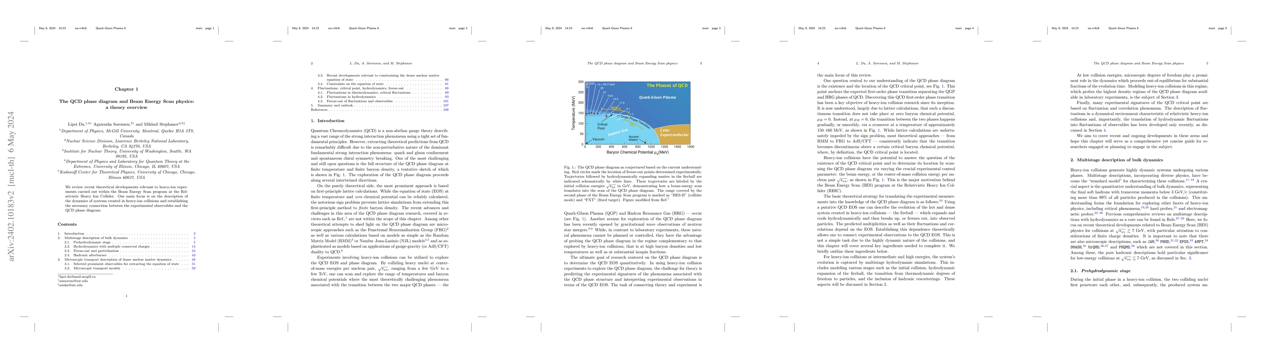 Thumbnail for The QCD phase diagram and Beam Energy Scan physics: a theory overview