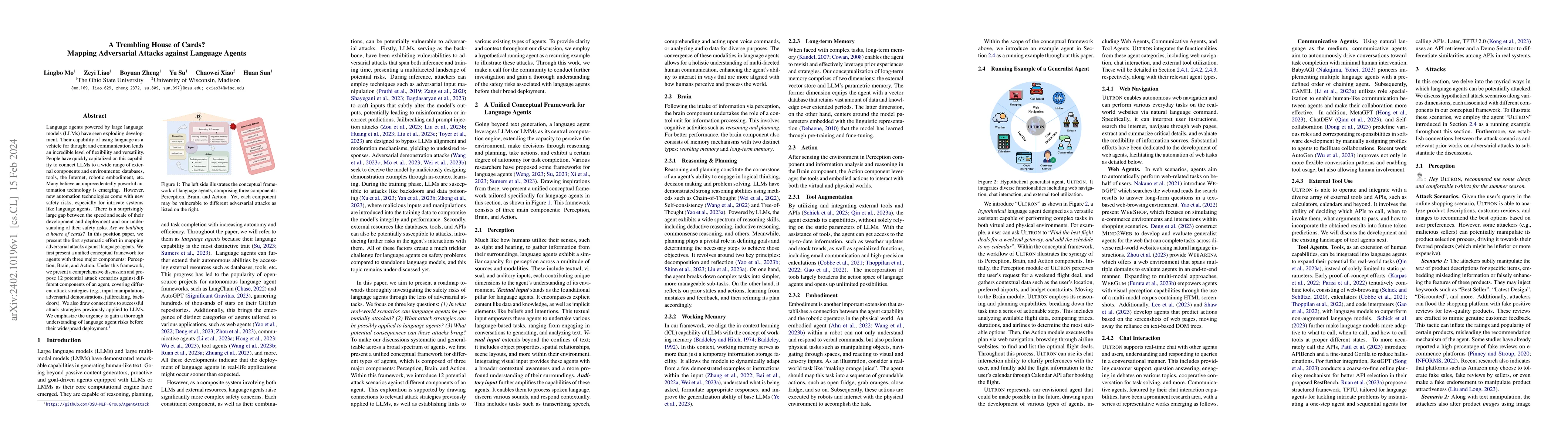Thumbnail for A Trembling House of Cards? Mapping Adversarial Attacks against Language
  Agents