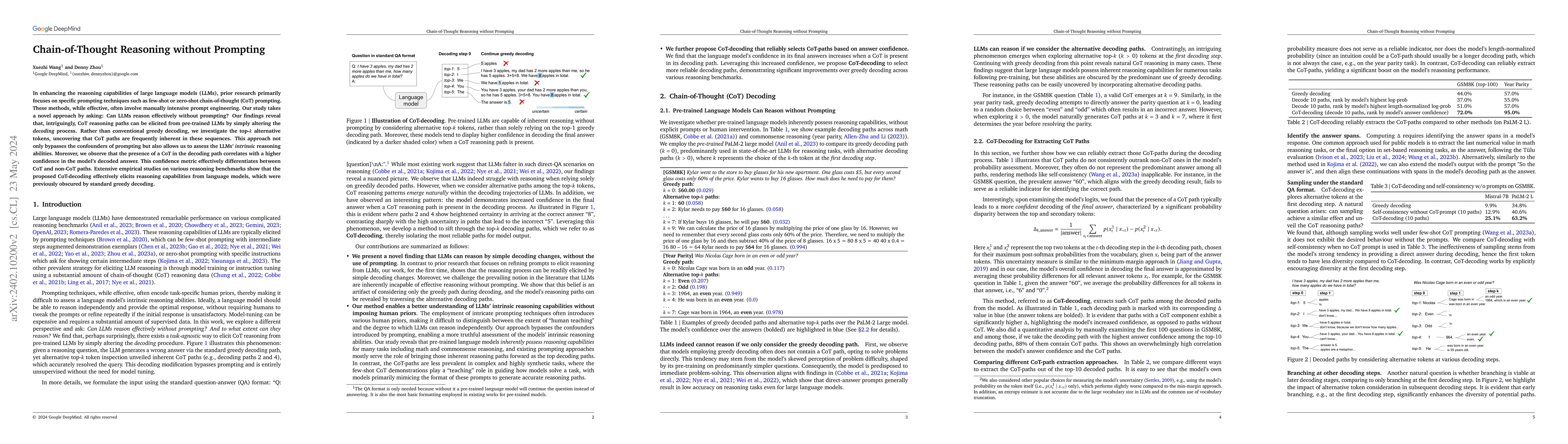 Thumbnail for Chain-of-Thought Reasoning Without Prompting