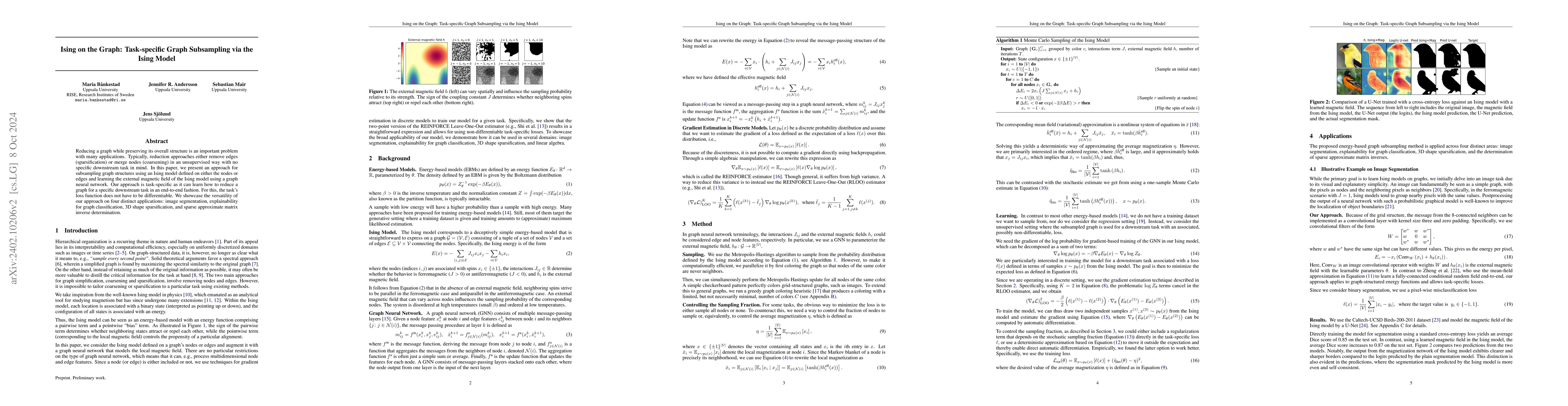 Thumbnail for Ising on the Graph: Task-specific Graph Subsampling via the Ising Model