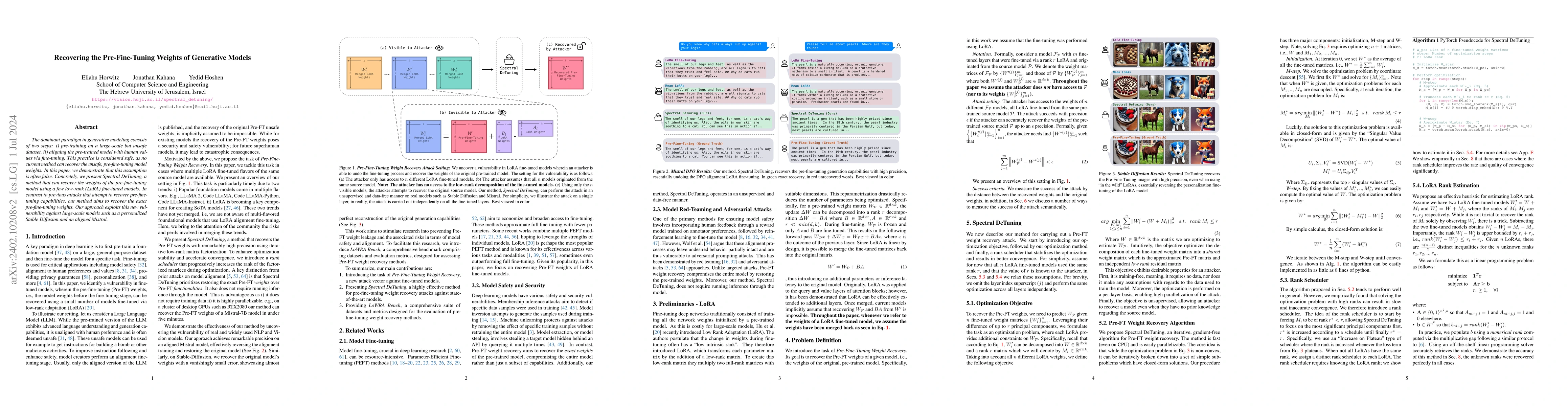Thumbnail for Recovering the Pre-Fine-Tuning Weights of Generative Models