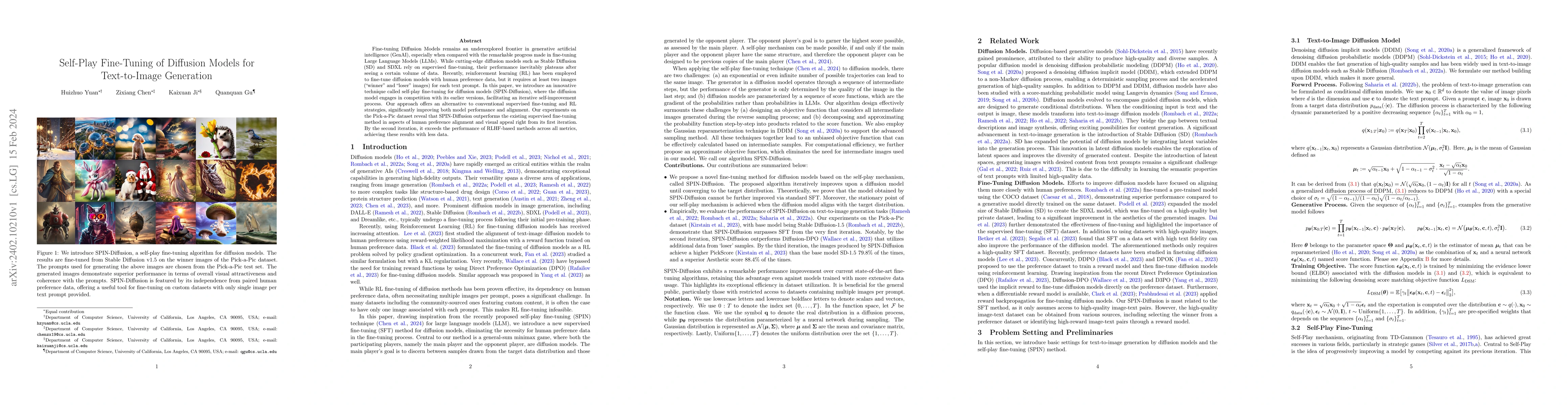 Thumbnail for Self-Play Fine-Tuning of Diffusion Models for Text-to-Image Generation