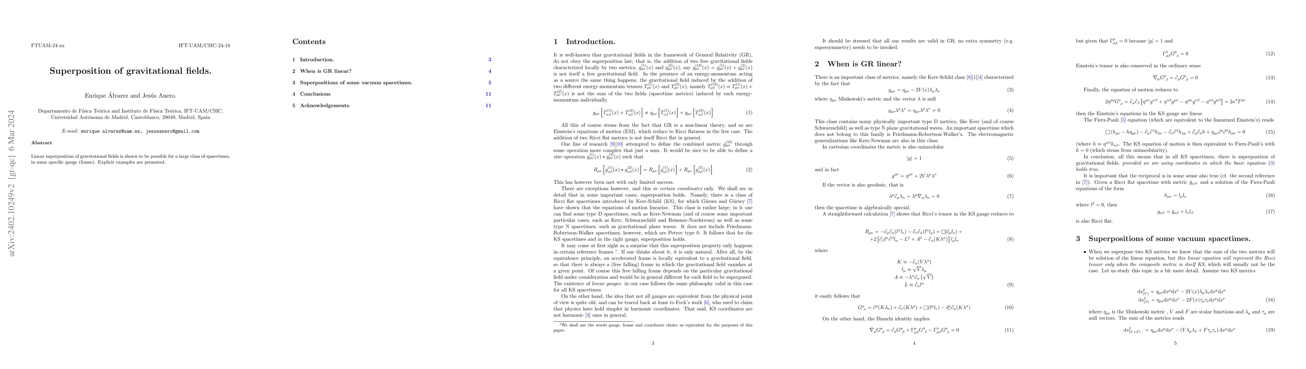 Thumbnail for Superposition of gravitational fields