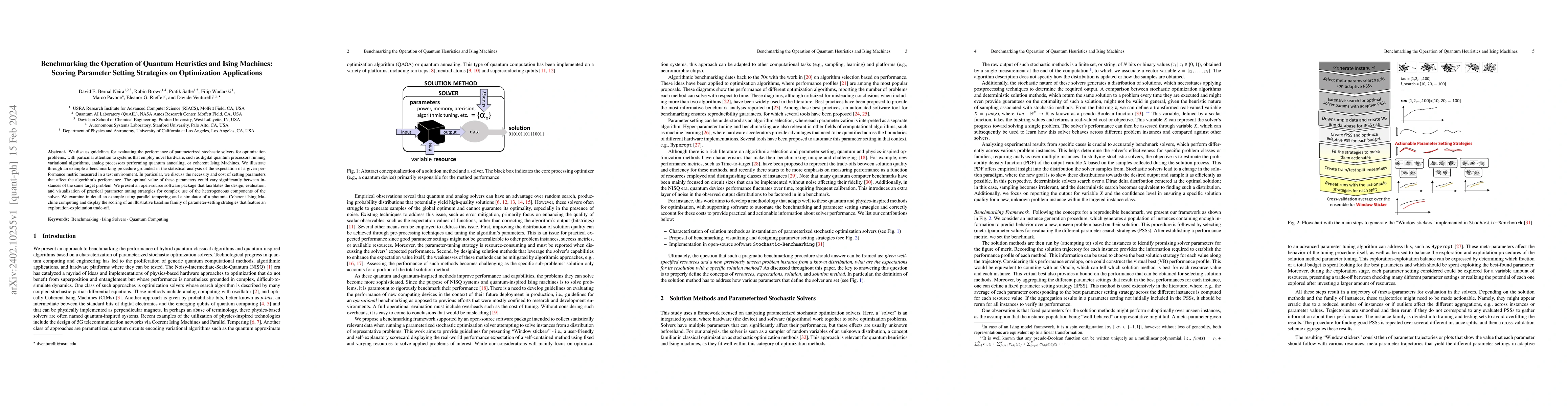 Thumbnail for Benchmarking the Operation of Quantum Heuristics and Ising Machines:
  Scoring Parameter Setting Strategies on Optimization Applications