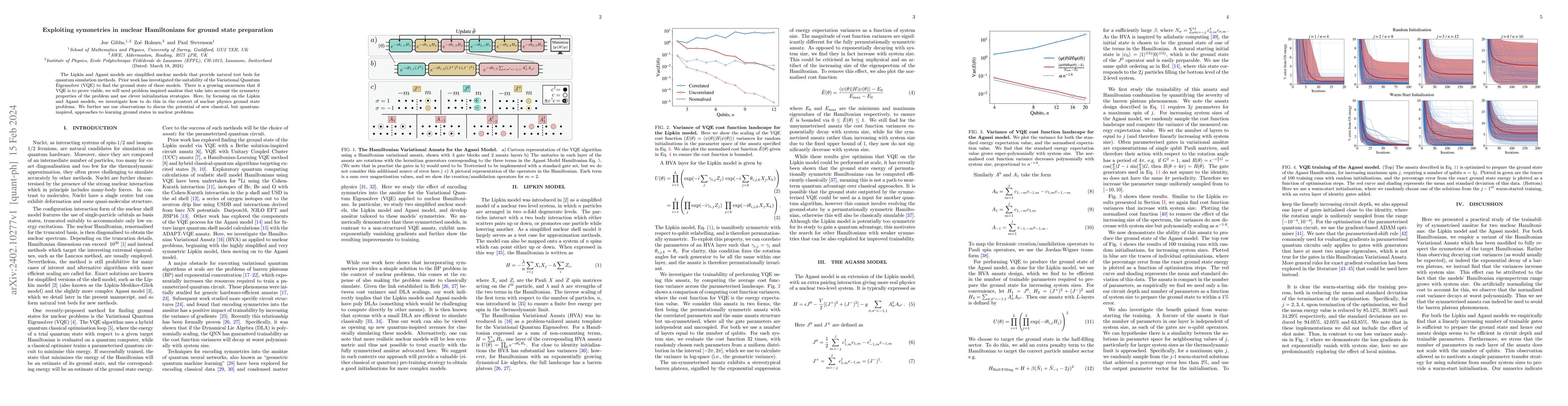 Thumbnail for Exploiting symmetries in nuclear Hamiltonians for ground state
  preparation