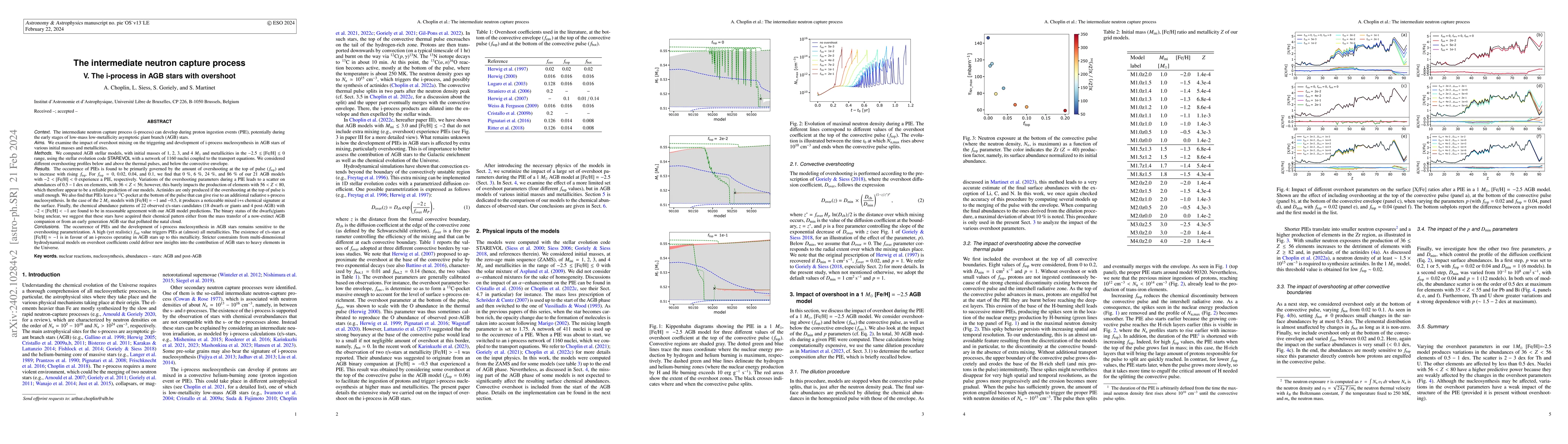 Thumbnail for The intermediate neutron capture process. V. The i-process in AGB stars
  with overshoot