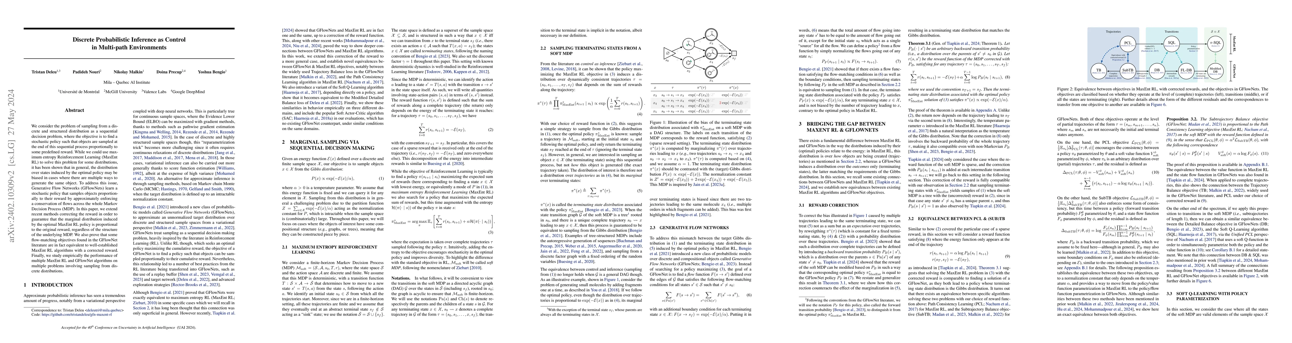 Thumbnail for Discrete Probabilistic Inference as Control in Multi-path Environments