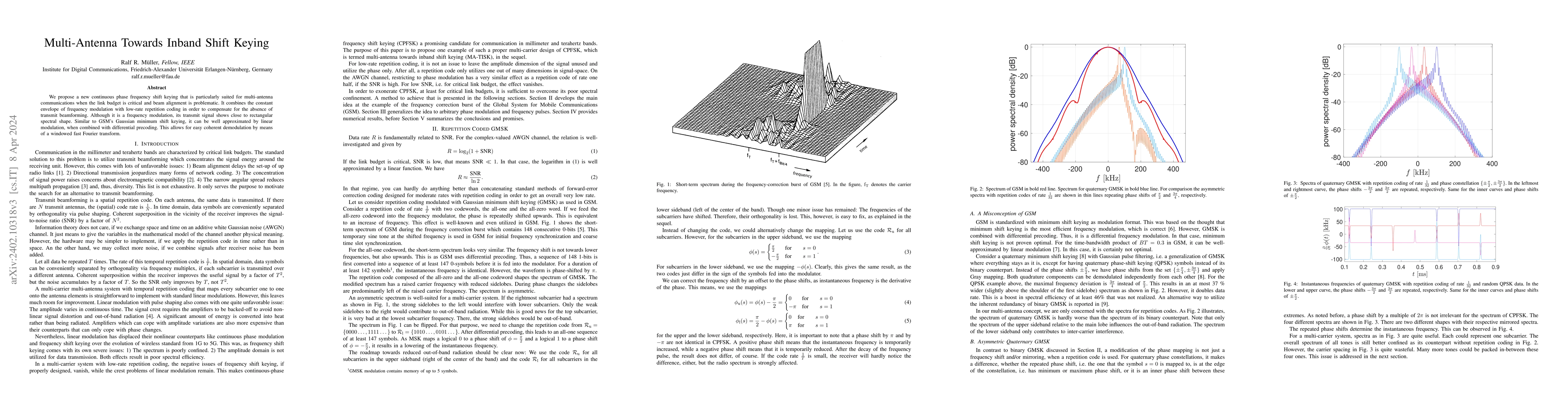 Thumbnail for Multi-Antenna Towards Inband Shift Keying